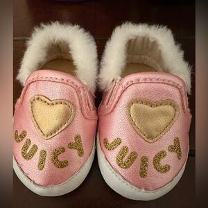 Juicy Couture Baby Shoes in Pink and Gold